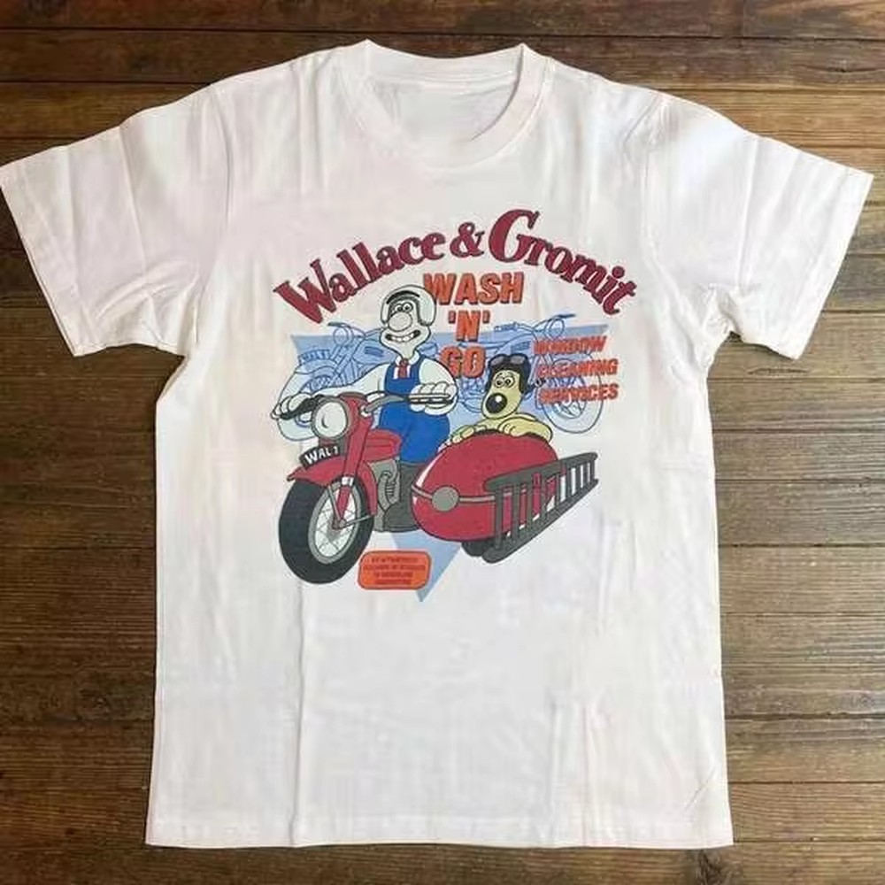 Graphic Tee Oversized - Camiseta Vintage Wallace & Gromit com