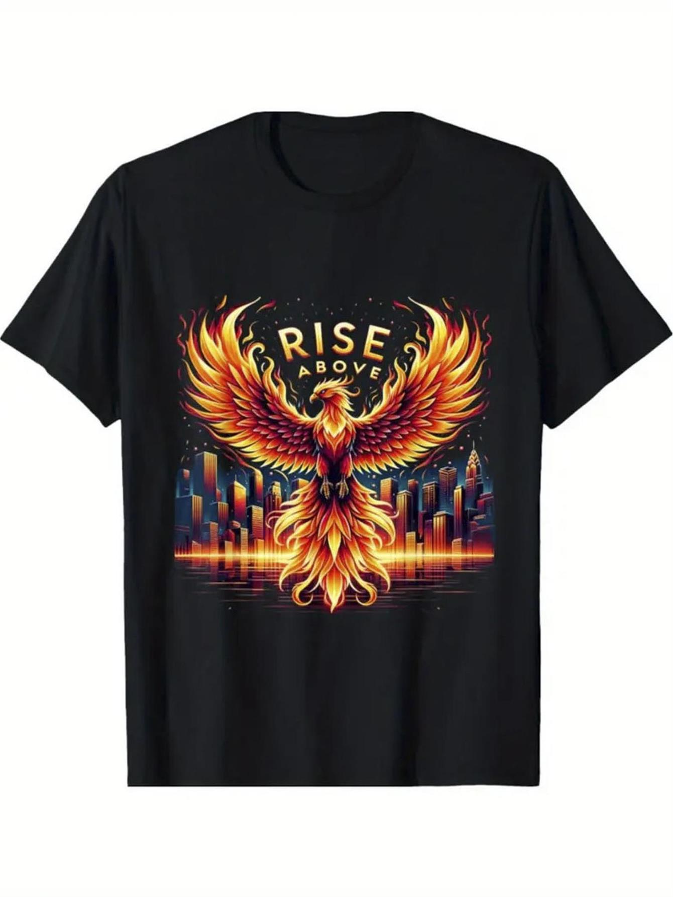 York Men'S Fashion - Camiseta masculina com estampa de chamas