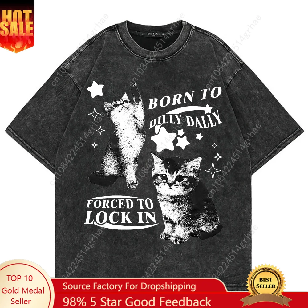 Graphic Tee Oversized - Camiseta Vintage 100% Algodão com Estampa