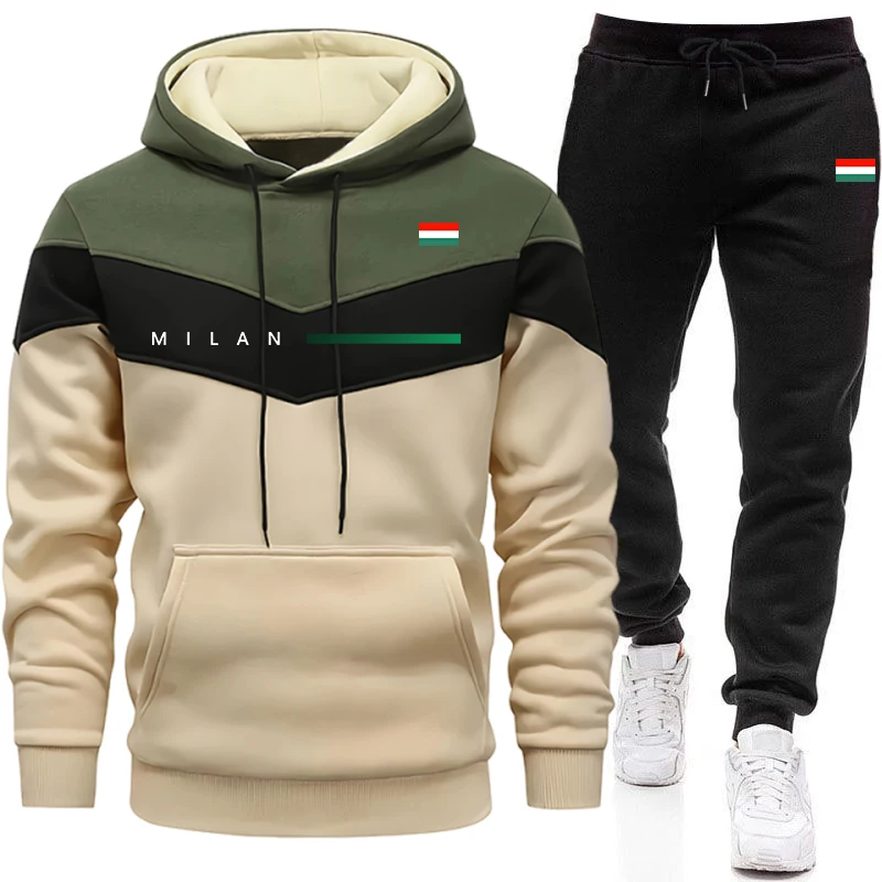 Men'S Fashion Pants - Conjunto de Moletom Masculino Italiano da