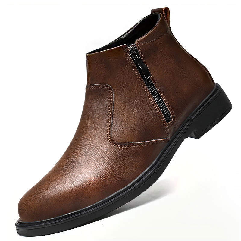 Chelsea Boots Men - Novos Sapatos de Couro de Cano