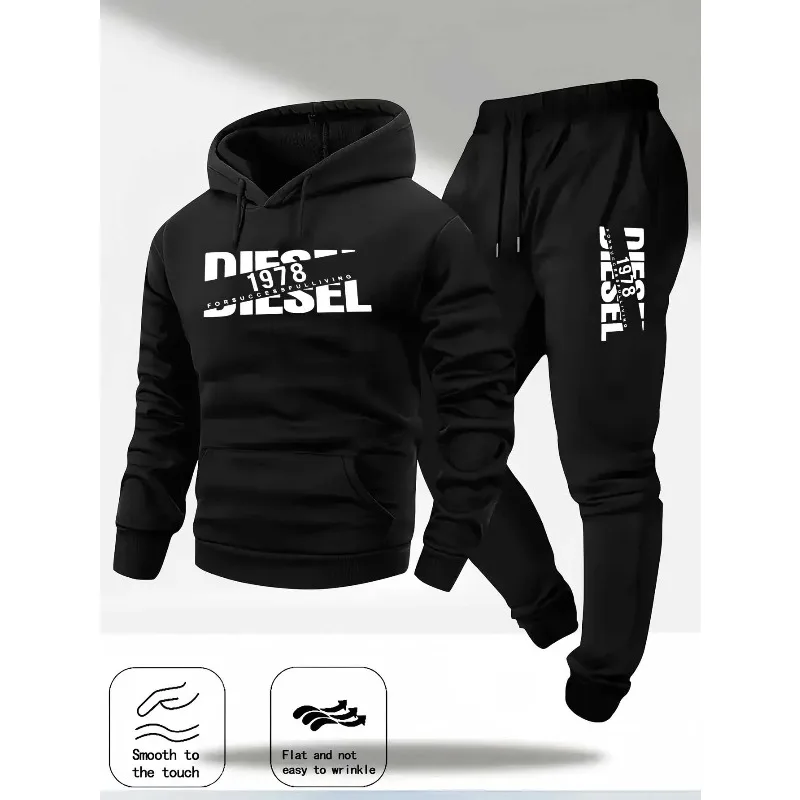 Men'S Fashion Pants - Conjunto de moletom com capuz e