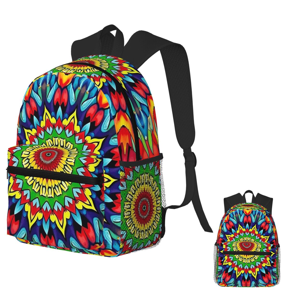Men'S Fashion 1960S - Vibrante Trippy Mandala 1960s Estilo Psicodélico