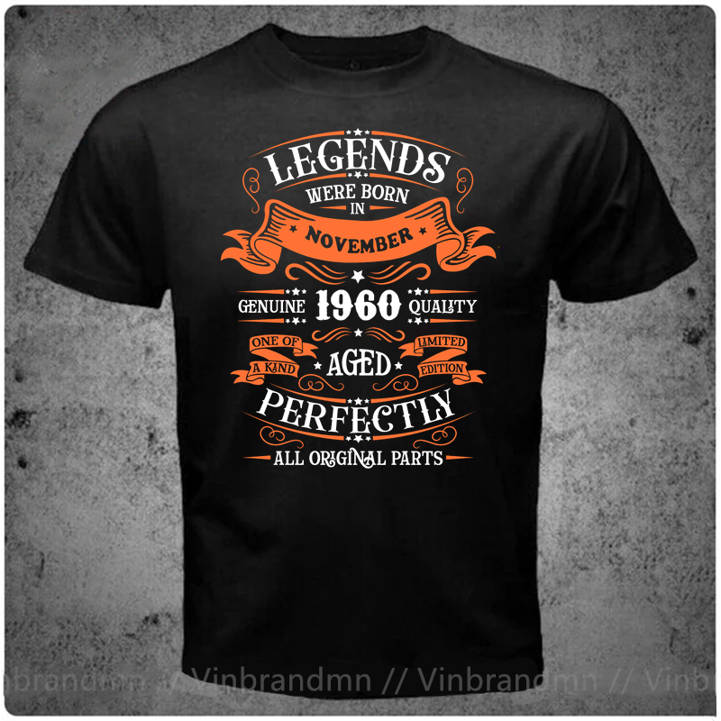 Men'S Fashion 1960S - Nascido em 1960 Legends T Shirt,