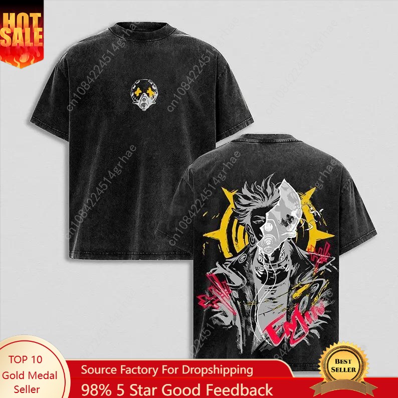 Graphic Tee Oversized - Camiseta Vintage Gachiakuta Anime Lavada, Camiseta