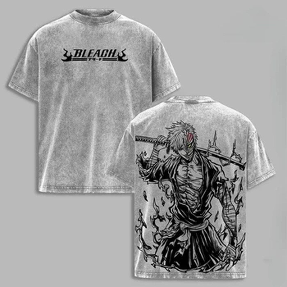 Graphic Tee Oversized - Camiseta Vintage Estampada Manga BLEACH Ichigo