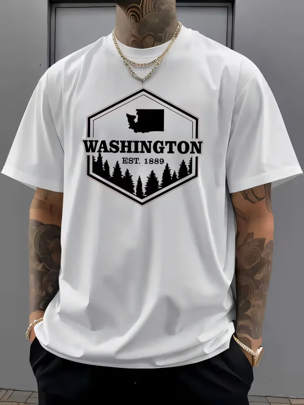 Graphic Tee Oversized - Camiseta Gráfica Vintage Oversized para Homens