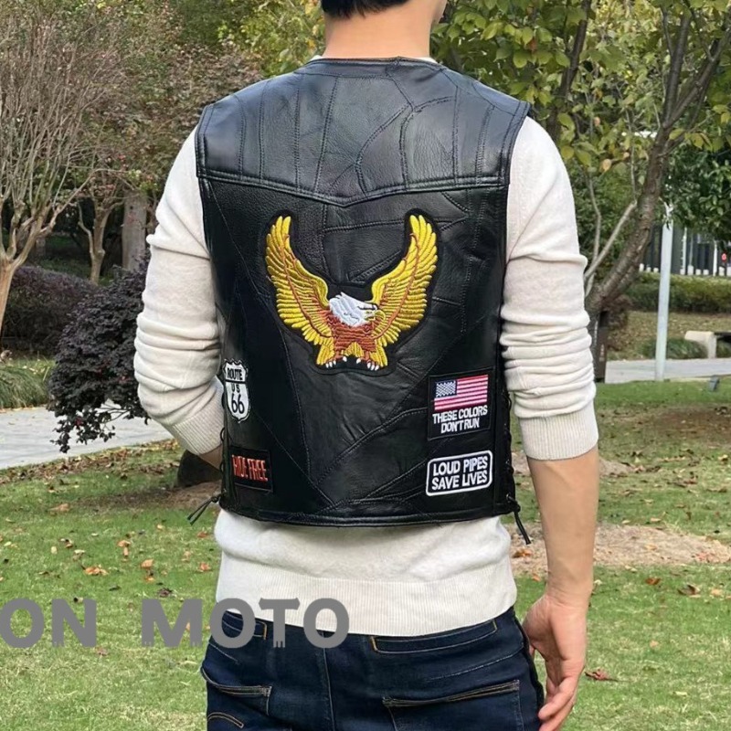 NOVO Colete Masculino de Couro - Men'S Fashion Leather Jacket avaliação e preço
