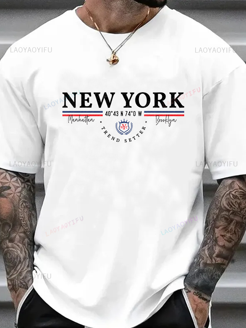 Nova york carta gráfica camise - York Men'S Fashion avaliação e preço