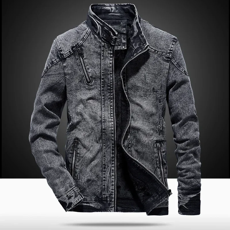 Jaqueta jeans masculina moda c - Men'S Fashion Light Jacket avaliação e preço