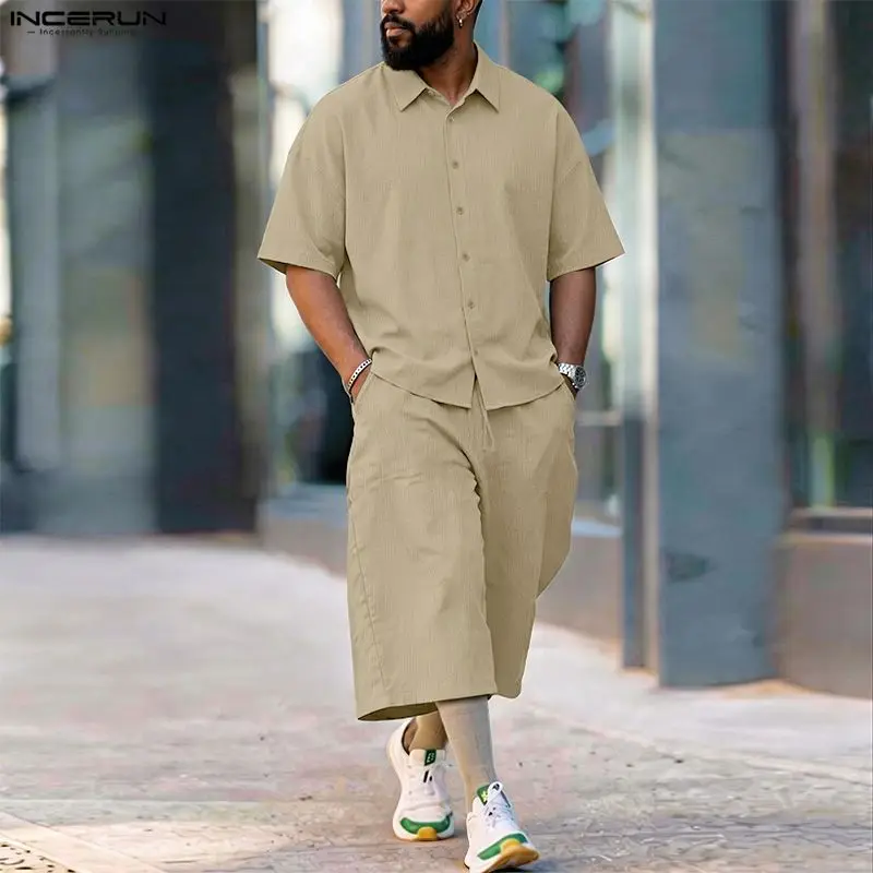Conjuntos Masculinos INCERUN:  - Men'S Fashion Pants avaliação e preço