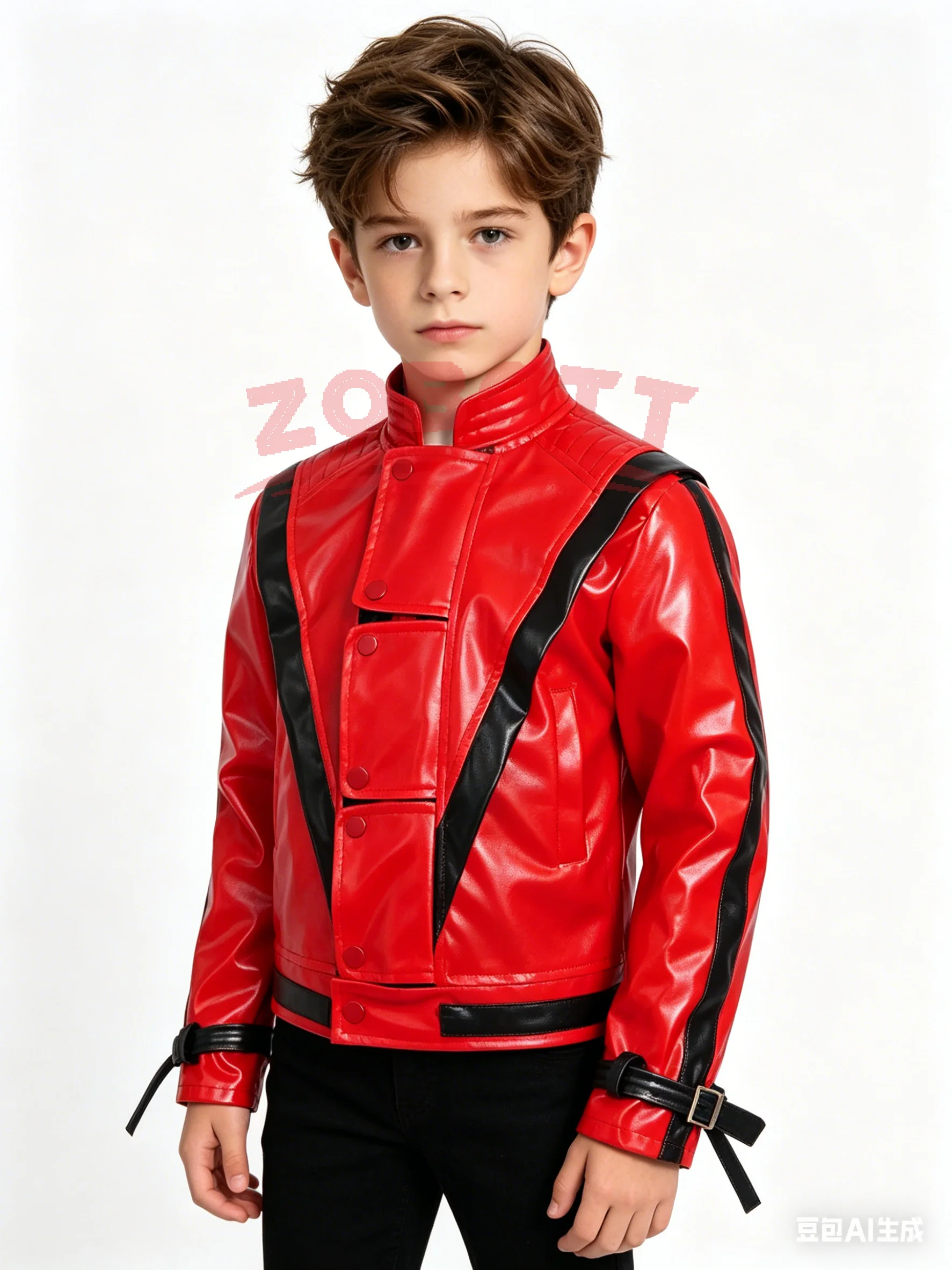 Jaqueta de Couro Vermelha Mich - Men'S Fashion Leather Jacket avaliação e preço