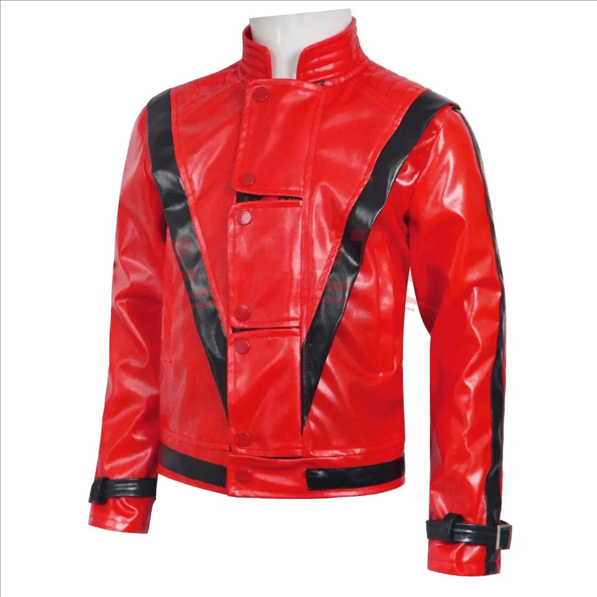 Jaqueta de Couro Vermelha Mich - Men'S Fashion Leather Jacket avaliação e preço