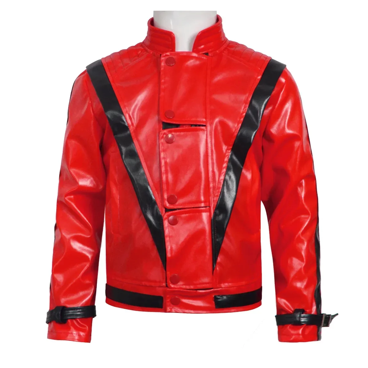 Jaqueta de Couro Vermelha Mich - Men'S Fashion Leather Jacket avaliação e preço