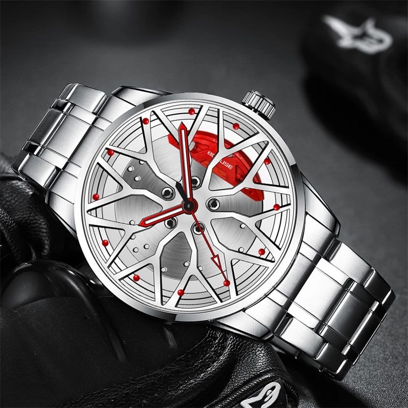 Moda Mens Car Wheel Relógios L - Men'S Fashion Hub avaliação e preço