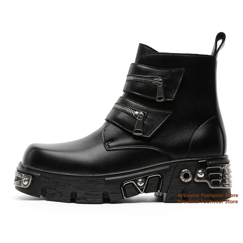 Botas de Motocicleta Punk com  - Chelsea Boots Men avaliação e preço