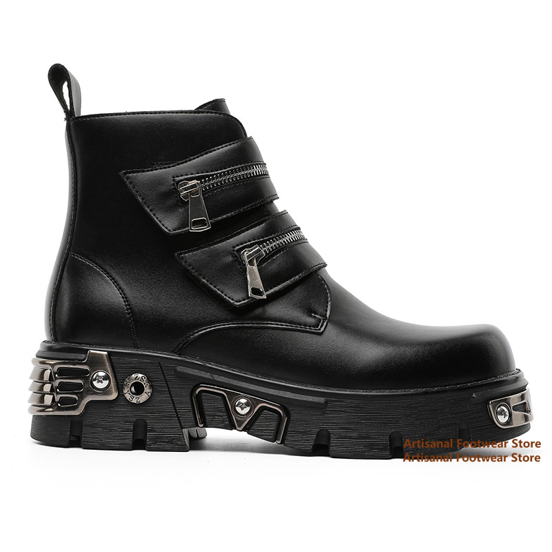 Botas de Motocicleta Punk com  - Chelsea Boots Men avaliação e preço