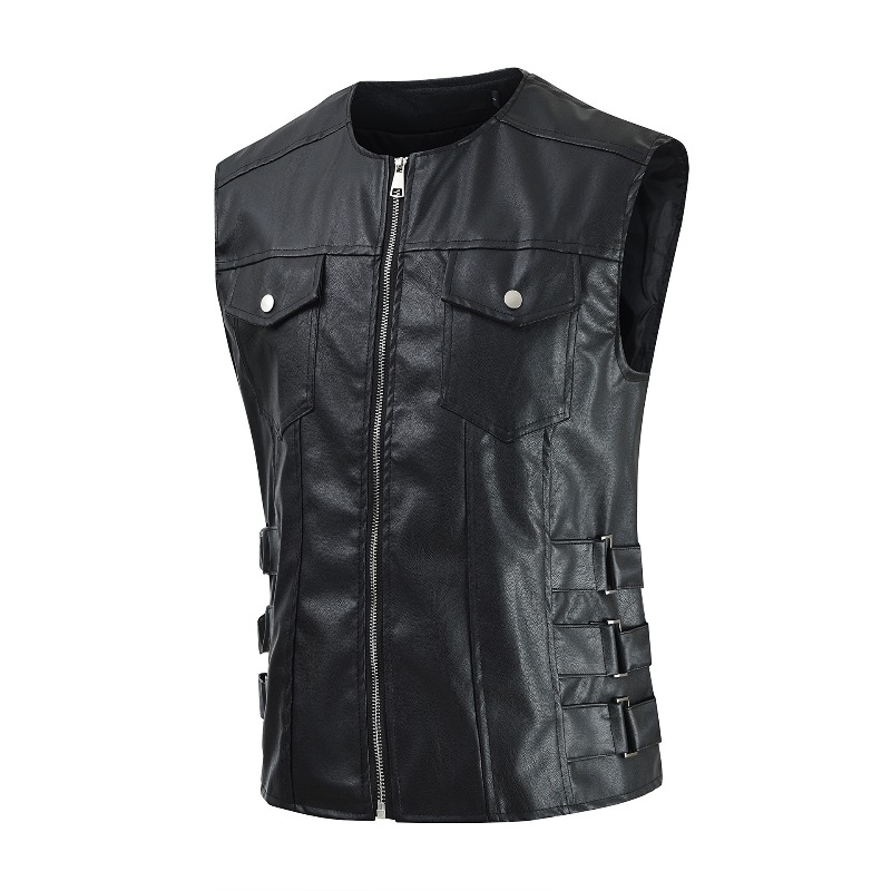 Jaqueta Casual Masculina Estil - Men'S Fashion Leather Jacket avaliação e preço