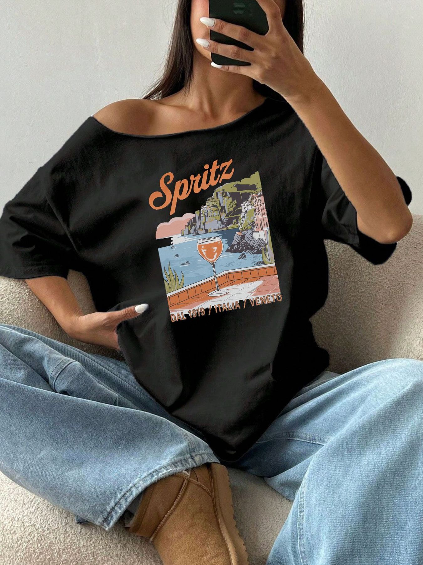 Camiseta Oversized 100% Algodã - Graphic Tee Oversized avaliação e preço