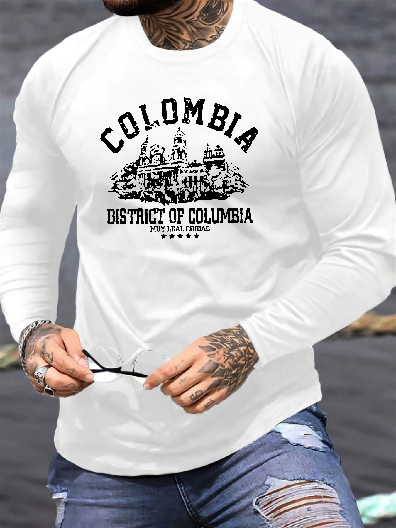 Camiseta Masculina 100% Algodã - Mens Fashion Casual avaliação e preço