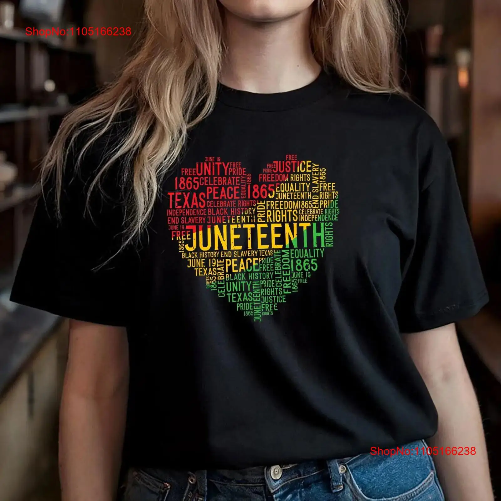 Juneteenth coração t camisa hi - Men'S Fashion History avaliação e preço