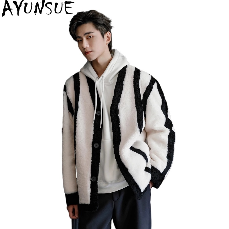 Ayunsue nova moda casaco de pe - Men'S Fashion Leather Jacket avaliação e preço