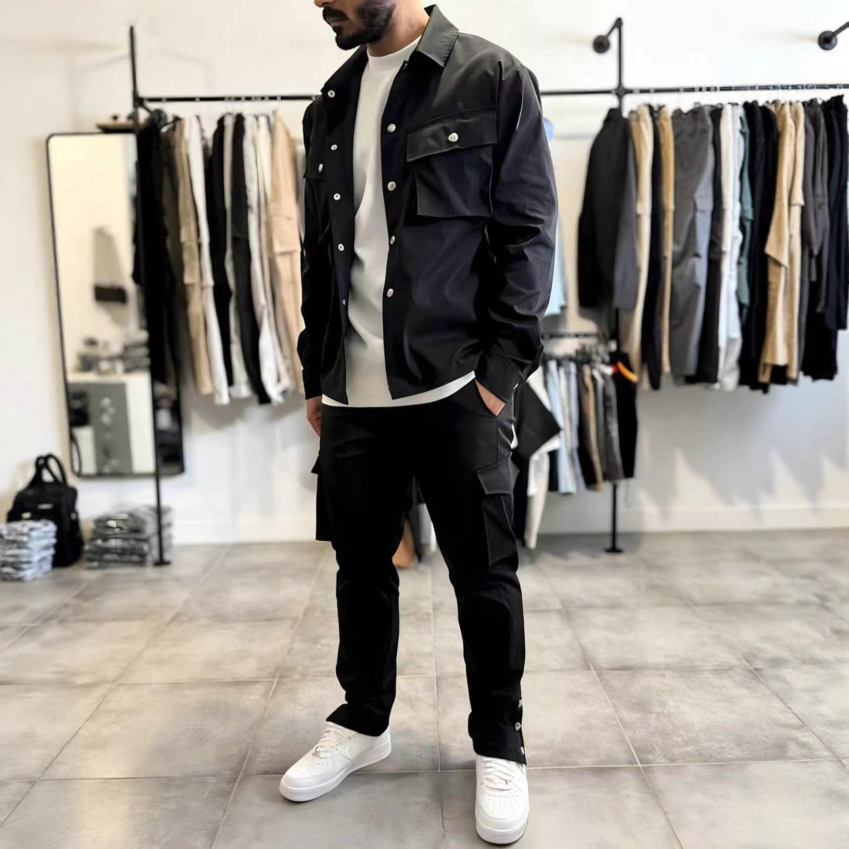 Conjunto de Calças e Jaqueta M - Jacket Mens Fashion avaliação e preço