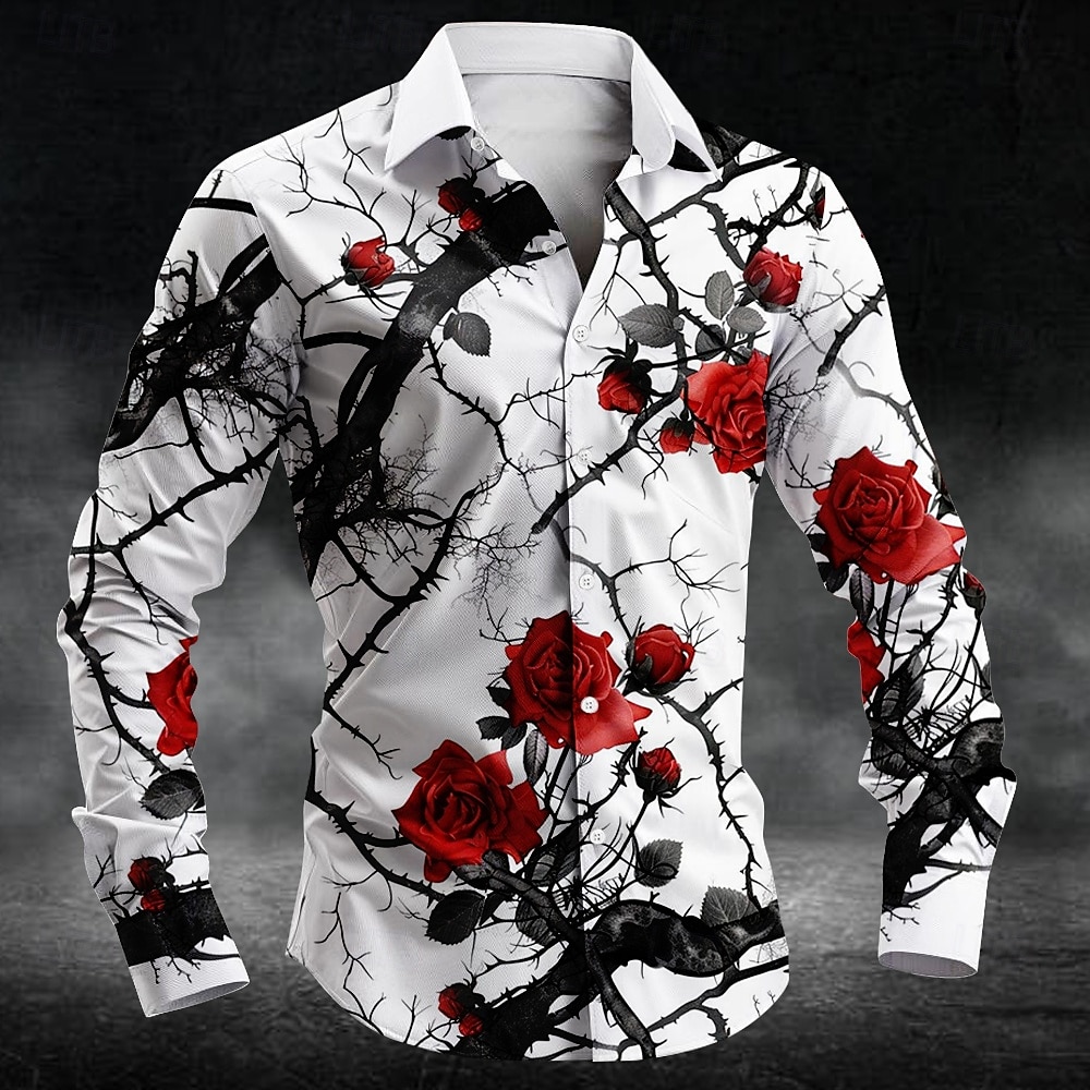 Camisa Masculina de Manga Long - Mens Fashion Casual avaliação e preço
