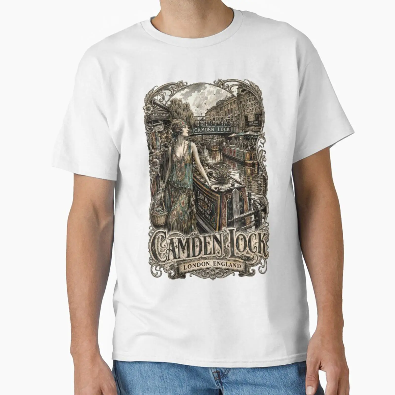 Camiseta Vintage Camden Lock L - Mens Fashion In The 1920S avaliação e preço