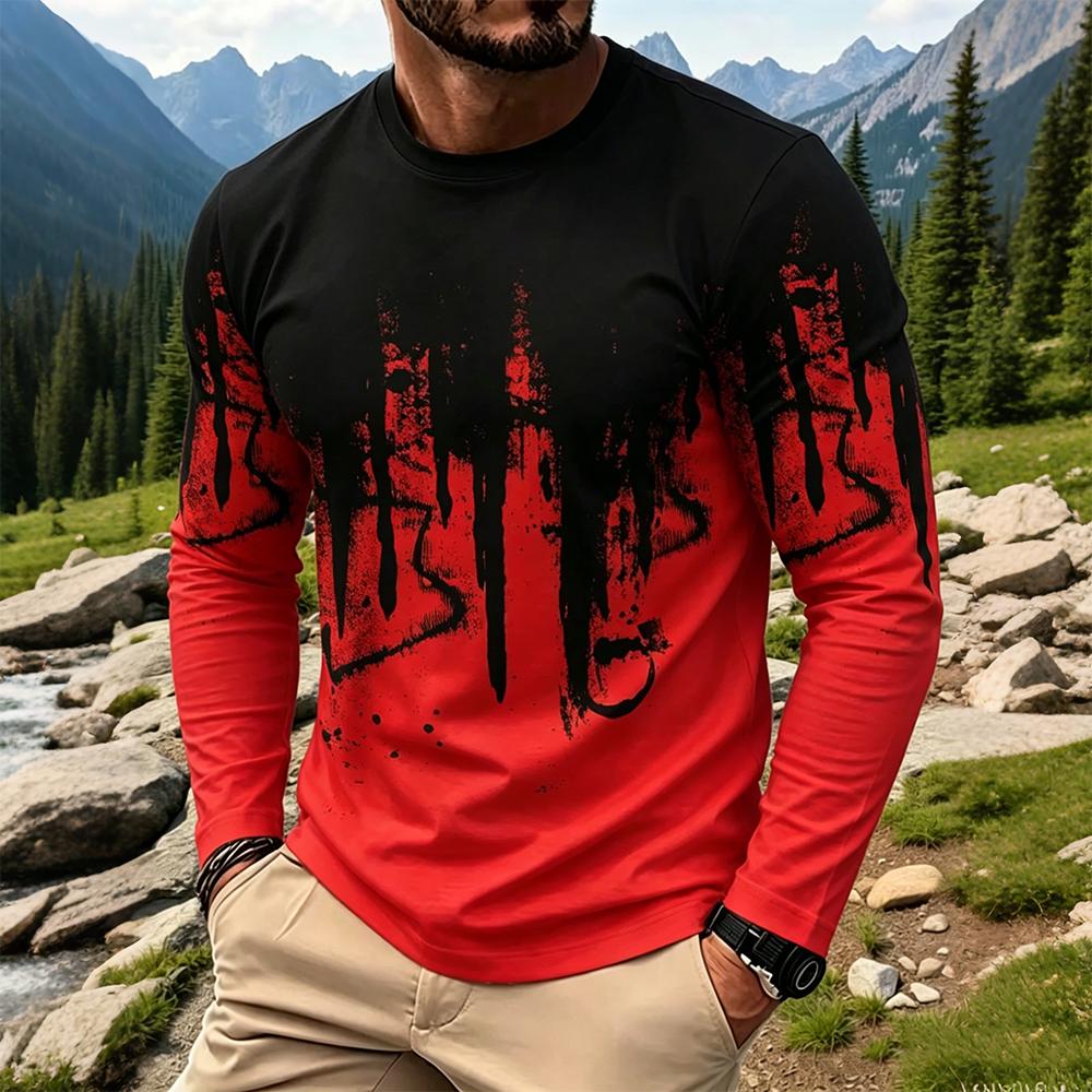 Camiseta Masculina de Manga Lo - Fashion Mens Shirt avaliação e preço
